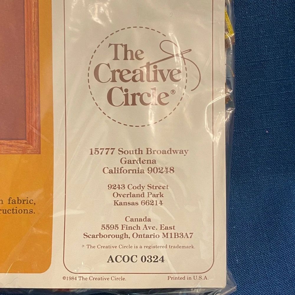 Wooden Duck Embroidery Kit by The Creative Circle - 1984 New Old Stock-Not Open
